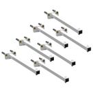 07 SUPORTES REFLETOR BASE RETA BRAÇO 20 cm 7 Cjts