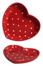 09-335 - adorno coração md petit pois vermelho
