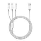 1.2m 3 em 1 micro fio do cabo do carregador do Usb para toda a linha de dados do arrasto três do telefone um
