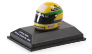 1/8 miniatura capacete ayrton senna bi campeão 1990