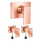 1 Acabamento Para Monocomando Docol 2 Acabamento Rose Gold Barcelona