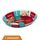 1 Assadeira Marinex Oval VidroAssado Doce Torta 1,6L Nadir