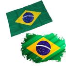 1 Bandeira Do Brasil Média Em Nylon 90 X 60 Resistente 1 Bandeira Do Brasil Média Em Nylon 90 X 60 Resistente
