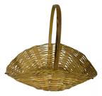 1 Bandejão De Bambu Oval Cesta Fraldeira Vime Palha Com 48cm