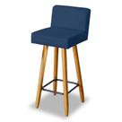 1 Banqueta Alta Decorativa Com Encosto Para Cozinha Balcão e Bistro - 1 Banqueta Alta Decorativa Com Encosto Para Cozinha Balcão e Bistro -