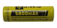 1 Bateria Recarregável 21700 5800mah 4.2v Lanterna Tática