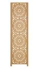1 Biombo Folha Mandala Ripado Divisor Madeira Mdf Cru Painel Divisória Separador De Ambiente