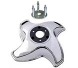 1 Calota 4 Pontas Aro 16 17,5 Metal Caminhao Rodoar + Suporte