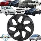 1 Calota Esportiva Modelo Evolution Aro 14 Polegadas Preto Brilhante Universal Elitte