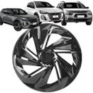 1 Calota Esportiva Modelo Nitro Aro 13 Polegadas Preto Brilhante Universal Elitte
