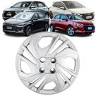 1 Calota Modelo Onix 2020 Aro 14 Prata Cubo Alto Parafuso Grid