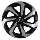1 Calota Sportiva Modelo Spider Aro 15 Polegadas Black/Silver Parafuso