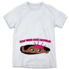 1 Camiseta Bebê Espiando Gestante Grávida menina morena
