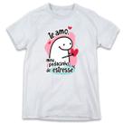 1 Camiseta Dia dos Namorados Flork Te Amo Meu Pedacinho de Estresse