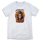 1 Camiseta Festa Halloween Dia das Bruxas Caveira Esqueleto