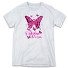 1 Camiseta Outubro Rosa Borboletas Campanha Cancêr Mama