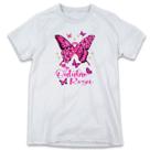 1 Camiseta Outubro Rosa Borboletas Campanha Cancêr Mama