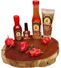 1 Capsaicina 75%, 1 Pimenta na Cachaça, 1 Pasta Base, 1 Geleia de Abacaxi com Pimenta Carolina Reaper