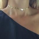 1 Colar Choker Fino Com Pingentes de