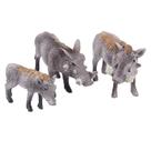 1 conjunto/3 peças Lifelike Animal Wild Boar Model Mini Farm