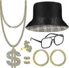1 conjunto, 7 peças, kit de fantasia de hip hop Old Style Co 1 conjunto, 7 peças, kit de fantasia de hip hop Old Style Co
