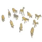 1 conjunto de adornos de animais de simulação, mini simulaçã