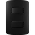 1 CONJUNTO INTERRUPTOR DUPLO SIMPLES 10a MARGIRIUS LINHA B3 PRETO 1 CONJUNTO INTERRUPTOR DUPLO SIMPLES 10a MARGIRIUS LINHA B3 PRETO