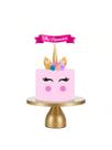 1 conjunto Topo de Bolo de Aniversário, Decoração de Bolo de Aniversário com Desenho Fofo de Unicórn