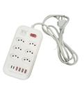 1. "extensão de soquete 2m - 6 tomadas + 4 usb + 2 tipo c - compatibilidade total!"