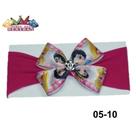 1 Faixa Cabelo C/Laço Infantil Bebê Meia De Seda Mod 05 Personagem