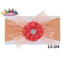 1 Faixa Cabelo C/Laço Infantil Bebe Meia De Seda Mod 15