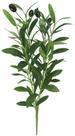 1 haste Galho Planta Artificial oliveira Olivas Verde 45cm