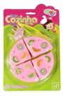 1 Kit Cozinha Infantil Bolo de Cortar E Acessórios Colorido Crec Crec Minha Cozinha