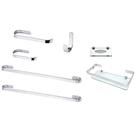 1 Kit de Banheiro 7 Peças Porta Toalha Polido 60 CM