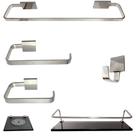 1 Kit Para Banheiro Luxo Cairo Vidro Fumê 6 Peças