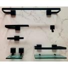 1 Kit Para Banheiro Luxo Preto 6 peças 1 Kit Para Banheiro Luxo Preto 6 peças