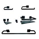 1 Kit Para Banheiro Luxo Preto Vidro Fumê 1 Kit Para Banheiro Luxo Preto Vidro Fumê