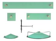1 Kit Para Banheiro Mod Em Cor Verde