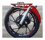 1 Kit Refletivo Friso Moto Cg 160 Fan +1 Kit C/ 4 Adesivos
