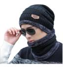 1 Kit Touca De Frio Gorro Forrada E Com Cachecol Gola De Lã