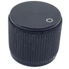 1 Knob aluminio guitarra baixo preto 18mm marcacao bolinha