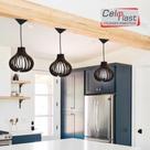 1 Lustres Luminárias de Teto Pendente em MDF Madrid Para Área gourmet,Sala,Cozinha.