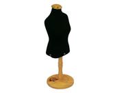 1 Mini Busto Manequim Expositor De Joias Vitrine com Pedestal de Madeira Colares Bijuterias Loja