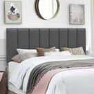 1 Módulo 60cmX20cm Cabeceira Modulada Estofada Cinza Retangular Para Cama Box Queen King Solteiro ou Casal 1 Módulo 60cmX20cm Cabeceira Modulada Estofada Cinza Retangular Para Cama Box Queen King Solteiro ou Casal
