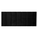 1 Módulo 60cmX20cm Cabeceira Modulada Estofada Preta Retangular Para Cama Box Queen King Solteiro ou Casal