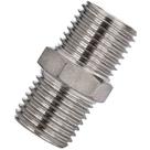 1 niple emenda rosca dupla 1/2 bsp em latão niquelado