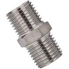 1 niple emenda rosca dupla 1/4 bsp em latão niquelado