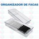 1 Organizador Gaveta Facas 5 Divisórias Acrílico Resistente