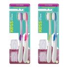 1 Pack Com 2 Escovas Dentais Kess Extreme Clear Macia 2092