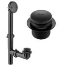(1 pacote) Kit de drenagem de banheira Yariwiz Matte Black Bath Waste